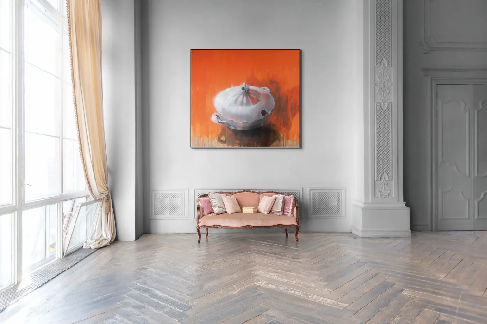 Polévková mísa – Libor Lípa, akryl na plátně, 200 × 180 cm (2021)