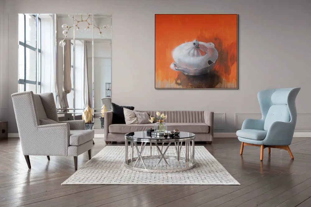 Polévková mísa – Libor Lípa, akryl na plátně, 200 × 180 cm (2021)